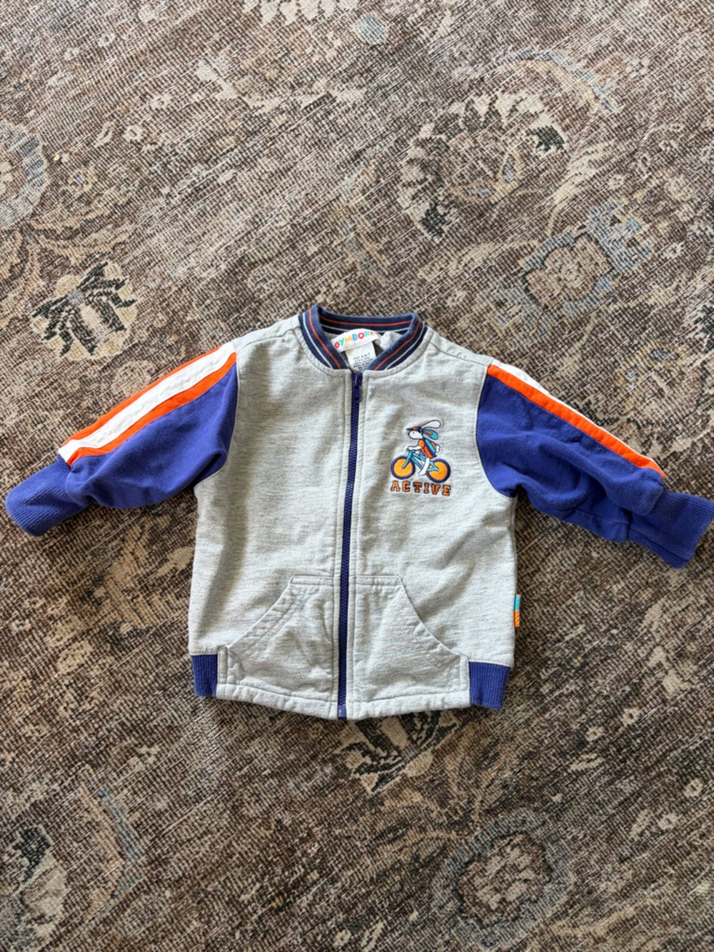 Gymboree rainbow tag vintage zip up jacket infant size 6-12 months